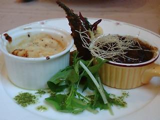 ヒラメのグラタン他