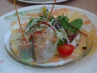 ホタテとマグロの生春巻き