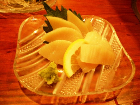 たいらぎ貝柱刺し