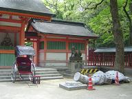 地震の傷跡（住吉神社）
