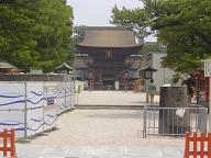 地震の傷跡（筥崎宮）