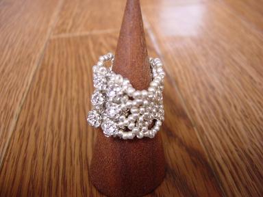 メタルクロスフラワーリング横