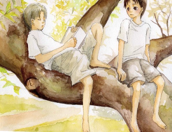 木の上で