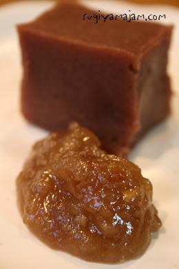 蒸し羊羹　栗ジャム添え