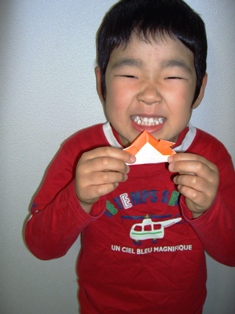 一人で折れたよ～♪