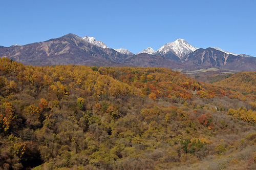 高原大橋からのぞむ八ヶ岳