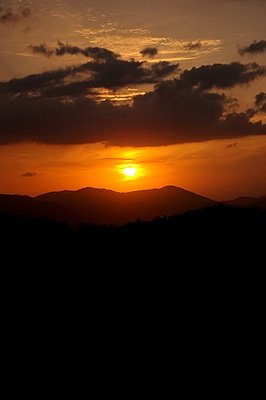 福成寺から見た夕陽