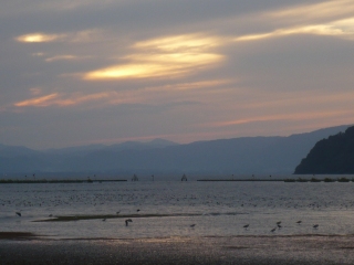 湖北の夕日