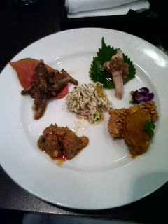 五味前菜の盛り合わせ