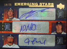 07 UD Premier Justin Verlander,Andrew Miller,Joel Zumaya /25