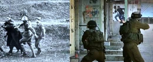 発砲する兵士たち