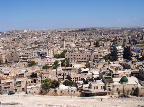 アレッポ市を望む