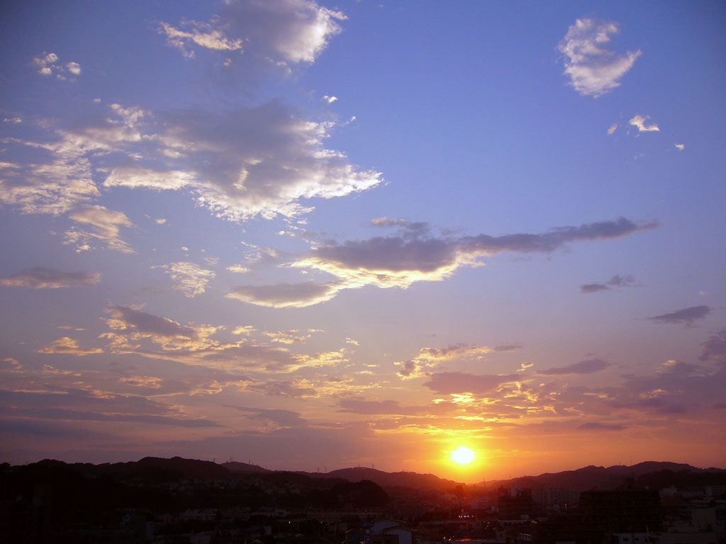 横須賀の08年お盆の夕日