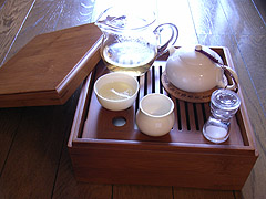 蓋付き竹茶盤正方形 ４