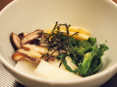 春菜の黄味山葵和え