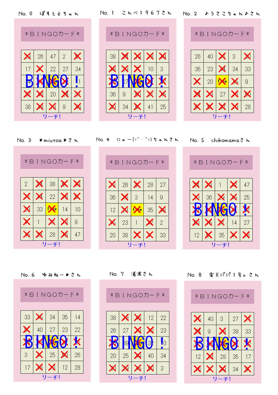 BINGO-1　５日目