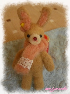 フェルトニードル　うさぎにゃん