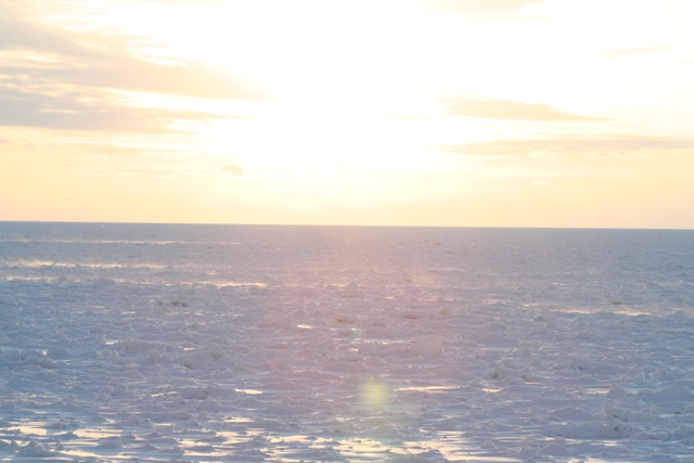 オホーツクの夕日＆流氷