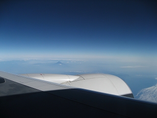 機上からの富士山！