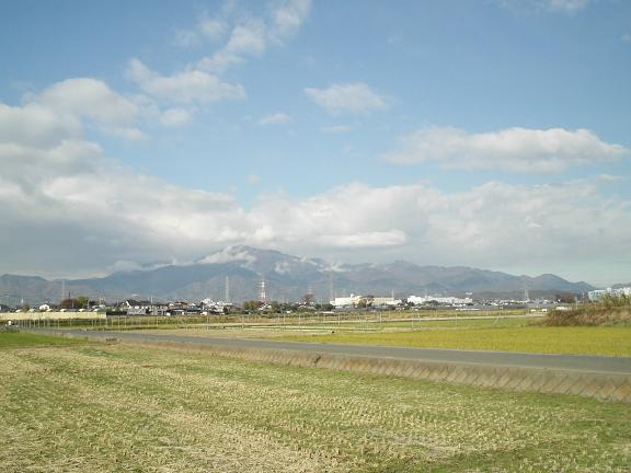 いざ、出発（背景は大山）