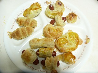 チーズとソーセージのパイ