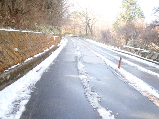 六甲山は雪だった