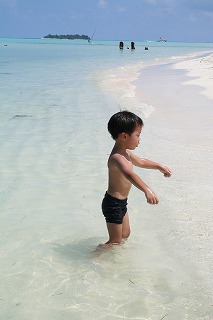 海の透明度がキレイ・・・