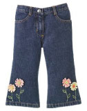 Ribbon Flower Denim Pant