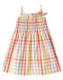 Smocked Gingham Woven Dress