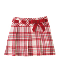 Pleated Plaid Skirt