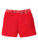 Red Knit Ribbon Short