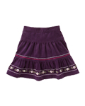 Embroidered Tiered Skirt