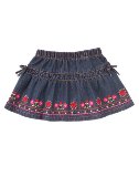 Flower Hem Denim Skort