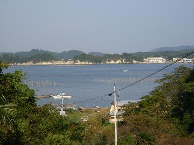 浦戸第二小学校付近から野々島を望む