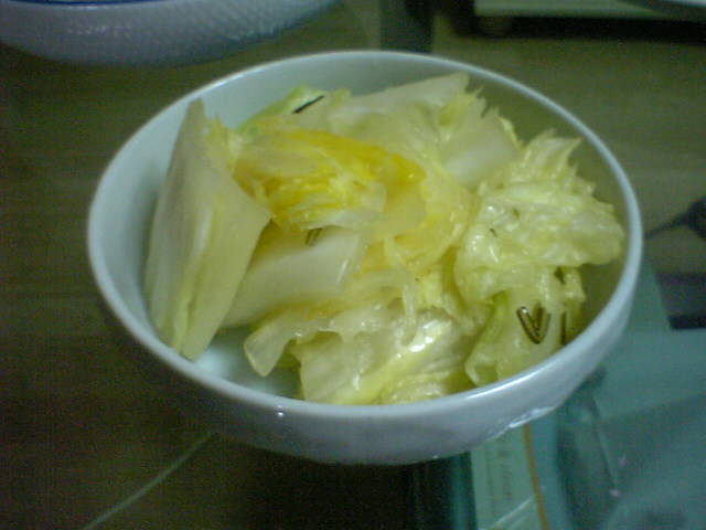 白菜の一夜漬け