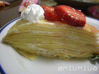 ミルクレープ　カット