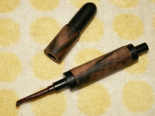 手作りオリジナルデザイン木製耳かき６［黒柿］2