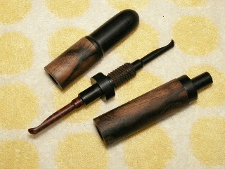 手作りオリジナルデザイン木製耳かき６［黒柿］3