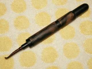 手作りオリジナルデザイン木製耳かき６［黒柿］5