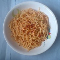 食べるラー油でスパゲティ