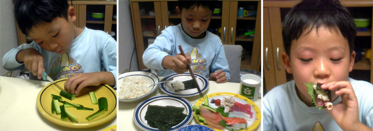 手巻き寿司　　　　20070811