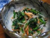 もやしと辛子菜のお浸し