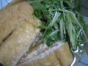 水菜と揚げの煮浸し