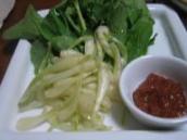 島ラッキョウとルッコラ