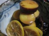 さつま芋のレモン、プルーン煮