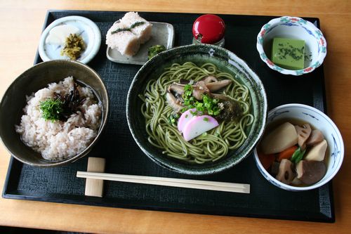 12512星野村茶の文化館星野茶寮の茶蕎麦・利休めし