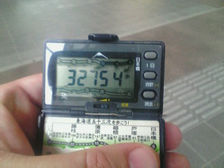 本日の歩き終わり歩数。