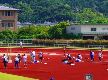 やり投げ試技中