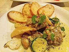 鶏肉と野菜のゴルゴンゾーラ