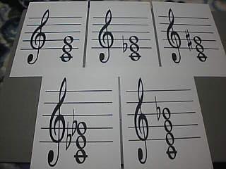 コード一覧カード　五線譜